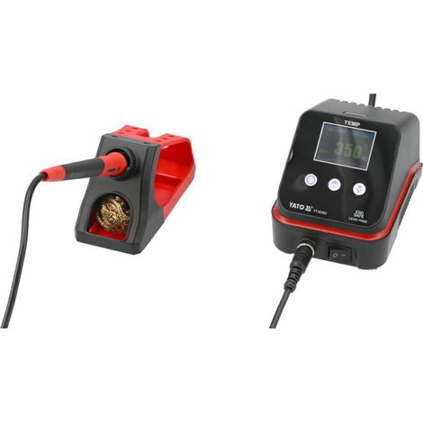 YATO, modelo YT-82463, Estación de soldadura C245 190W, ideal para trabajos de soldadura de alta precisión, herramienta potente y eficiente para electrónica y reparaciones avanzadas.