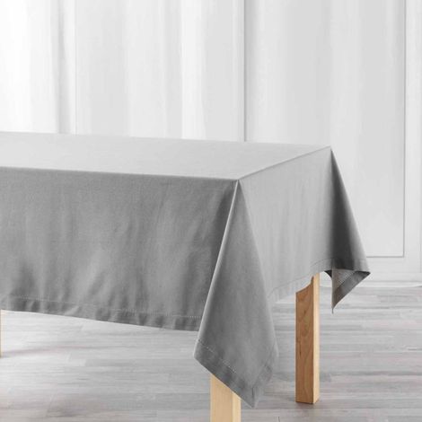 Nappe Rectangulaire "Charline" 140x240cm Gris (1/2)