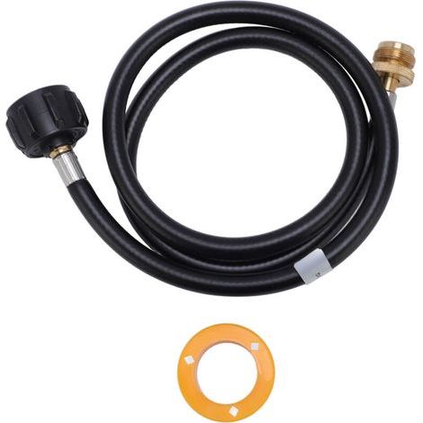Propane hose adapter, 1 lb to 20 lb converter, propane canister hose extension, QCC 1 to 1 lb connector and adapter, suitable for Mr/Big Buddy heaters, Coleman stoves, Blackstone grills, countertop ga (1/5)