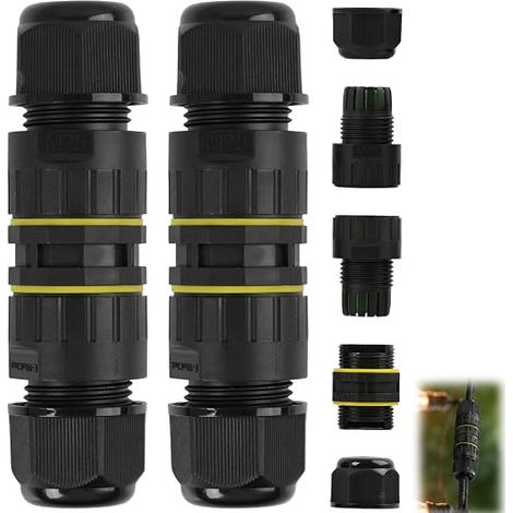 Waterproof Electrical Junction Box Outdoor Cable Connector Quick Connect For Cables Nylon Housing Dust Led Garden And Outdoor Applications (1/4)