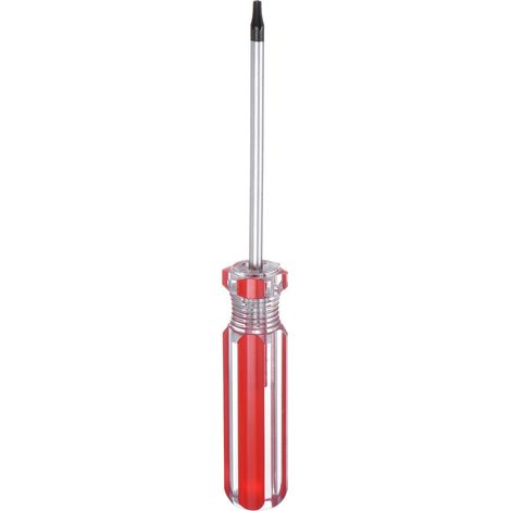Tournevis Magnétique Torx 4x78mm Étoile 6 Pointes Tête Vis Rouge (1/5)
