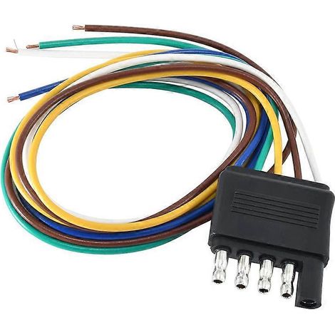 Connecteur plat à 5 broches pour faisceau de câblage de remorque avec fil de 91 cm (36 pouces) (1/5)