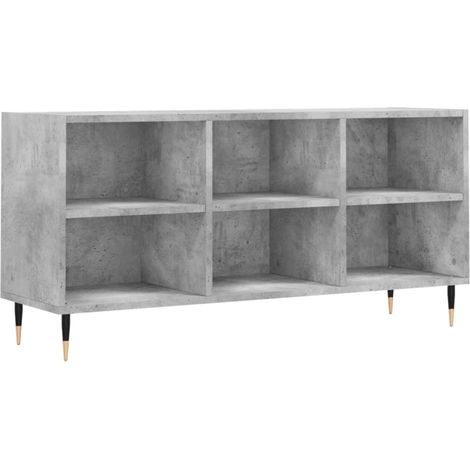 Meuble TV Banc TV Armoire TV gris béton 103,5x30x50 cm bois d'ingénierie (1/5)