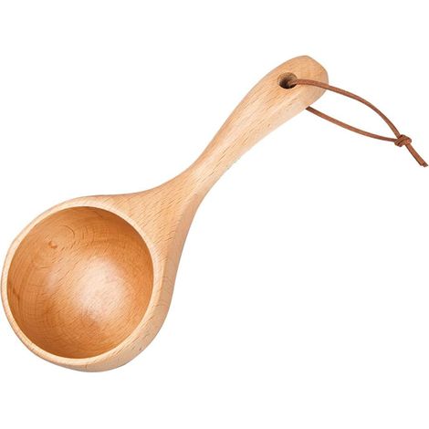 Ensemble de 2 cuillères ménagères - cuillère à collation - cuillère à sauna - cuillère à eau - couleur bois (1/5)