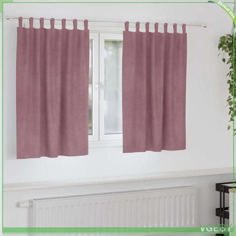 Rideaux occultants - FAFEISY - Velours - Rose foncé - 140 x 140 cm - 2 pièces (1/5)