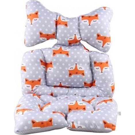 1 Coussin poussette,tissu coton pleine,35x65cm,siège d'auto et poussette,bébé (1/3)