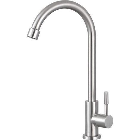 Single Cold Kitchen Faucet Stainless Steel Basin Sink Laundry Sink Water Purifier Faucet（No water pipe） (1/4)