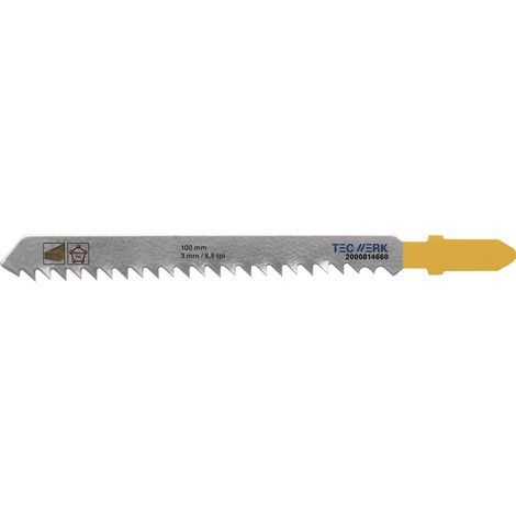 TECWERK Stichsägeblatt Gesamt-L.100mm Zahnt.3mm S.1,27mm HCS 5 St./Karte TECWERK
