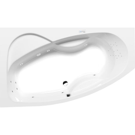 Baignoire balnéo MAMBA L, 160x95x44cm, Highline Hydro, chrome (1/3)
