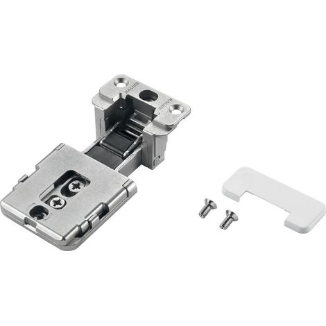 Charnière conecta pour porte cadre aluminium - Amortisseur : Avec - Décor : Nickelé mat - Diametre boîtier : 35 mm - Ouverture : 94° - SALICE (1/4)