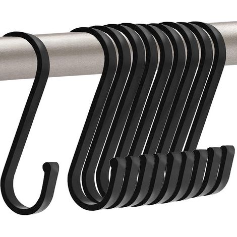 S-Haken – 10 Stück – Hängehaken – Handtuchhaken – Türhaken – Garderobenhaken – Badezimmerhaken – Küchenhaken – Kleiderhaken – Garderobenständer – Türhaken für die Tür (1/5)