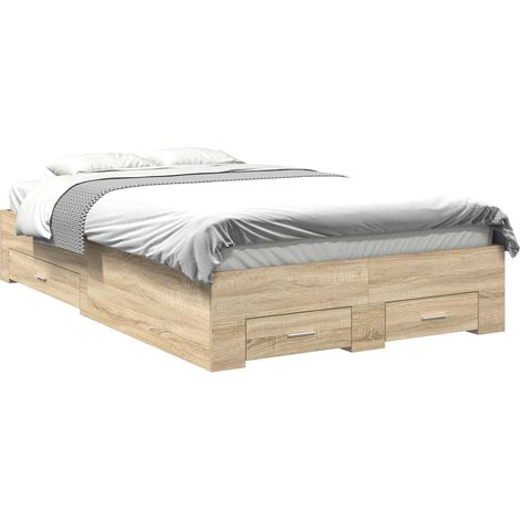 Maison Exclusive - Struttura del letto Marrone 120 x 190 cm Legno multistrato