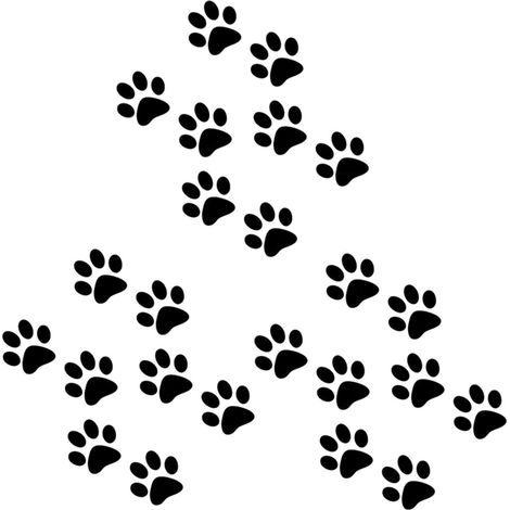 de 24 autocollants empreintes de pattes de chat pour voiture (1/5)