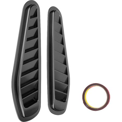 Cubierta genérica para el capó, cubierta para la ventilación del capó, con cinta adhesiva para una entrada de aire de alta resistencia (negra) (1/5)