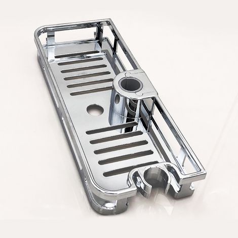 Étagère de douche pour barre de douche de 24 mm, panier de douche à suspendre, étagère de rangement sans perçage (1/5)
