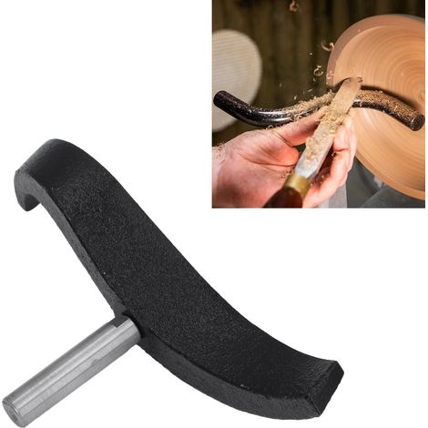 Drechselwerkzeughalter, gebogener Drechselwerkzeughalter, Säule mit 5/8" Durchmesser, passend für 16mm Drechselbankbasen. (1/5)