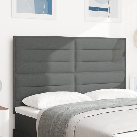 Tête de lit avec tête de lit Gris foncé 160 cm tissu vidaXL