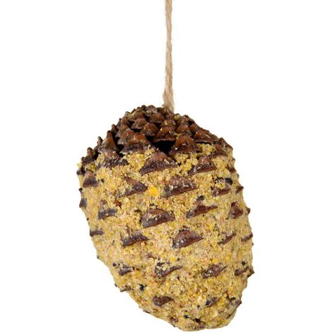 Pomme de pin avec de graines à suspendre