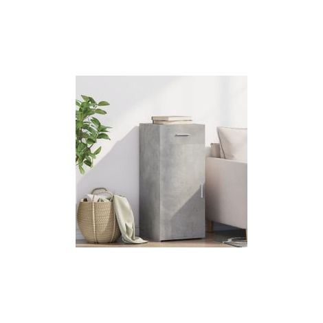 Buffet gris béton 40x42,5x93 bois d'ingénierie (1/5)