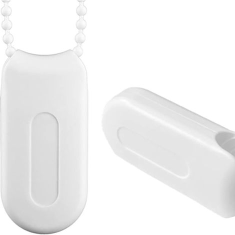 2-Pack Venetian Blind Rope Chain Tensioners, White Plastic Safety Handles, for Curtains (1/5)