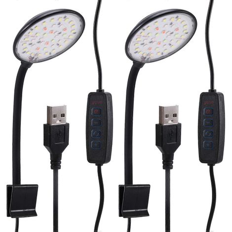 USB-LED-Lampe für kleine Aquarien, variable Farbe, einstellbare Intensität, zum Anklemmen, für Wasserpflanzen. (1/5)