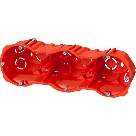 SÉCHEUSE BOÎTE À PLÂTRE 3X60 PROFONDEUR ROUGE ELEKTROPLAST (1/2)