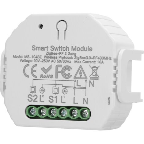 Module variateur intelligent à 2 voies, commande par application, montage encastré, 90-250 V (1/5)