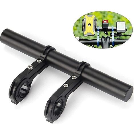 extension De Guidon De Vlo, 20 Cm Multifonction Double Rallonge De Guidon De Vlo En Alliage D'aluminium Support Extension Support De Lampe De Poch