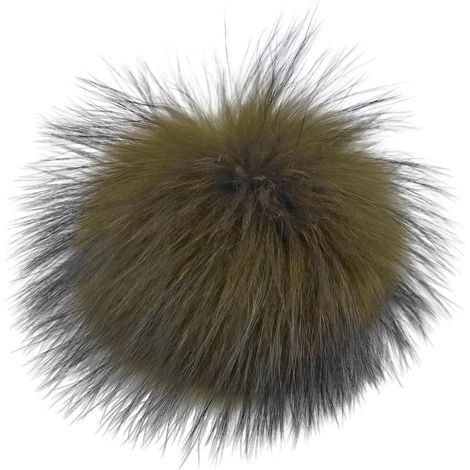 1 pompón de lana de 13 cm con botón a presión, accesorio para gorro de punto, bolso, decoración verde (1/5)