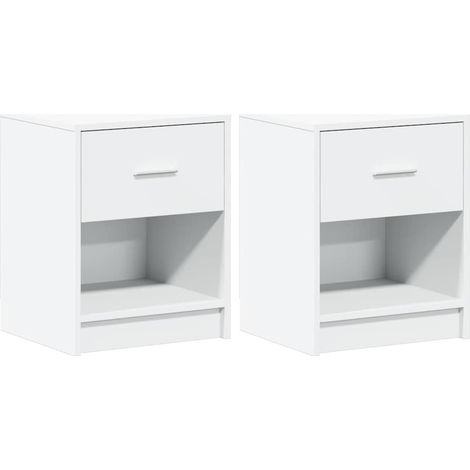 Maison Exclusive - Comodini 2 pz con Cassetto Bianco 40x34x50 cm