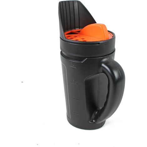 Épandeur à Main Multifonction - Épandeur de Sel pour Neige et Verglas - Semoir pour Graines de Pelouse et Jardin - Plastique Renforcé, 30 cm, Noir/Orange (1/5)
