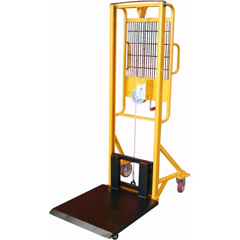 Sollevatore ad arganello con frizione incorporata arresto automatico,sollevamento massimo mm 1200 con piastra
