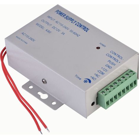 Alimentation Secteur 110-240V AC vers 12V DC 3A 30W pour Contrôle d'Accès Porte (1/5)