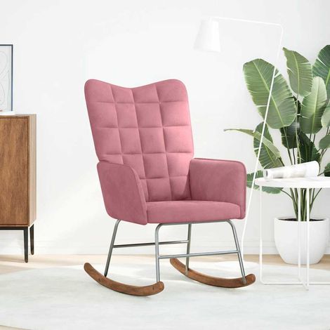 Chaise à bascule Rose Velours (1/5)
