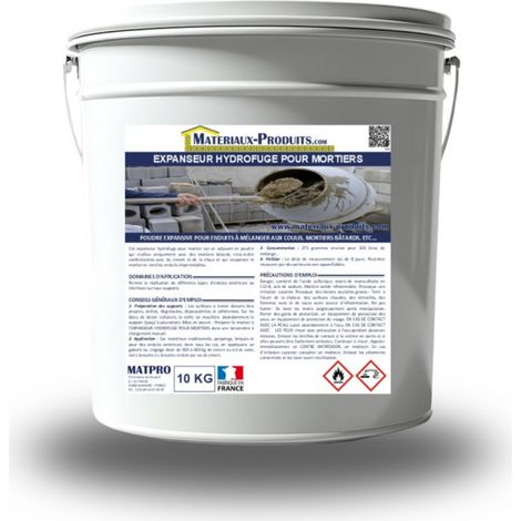 Expanseur hydrofuge pour mortiers - 10 Kg Blanc - MATPRO (1/2)
