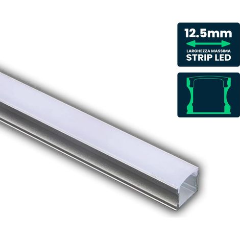 LED Strip Mounting Kit with Diffuser Aluminum 2000 17.215.5mm White Housing