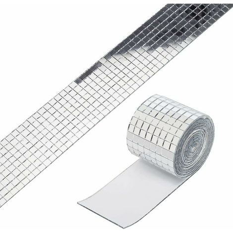 Dekorative Mosaikfliesen-Spiegel zum Selbermachen, selbstklebende Mini-Quadrat-Glasspiegelfliesen, 5x5mm (1464 Stück)