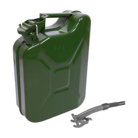 BIDON METÁLICO 10L.(JERRYCAN)+BOCA FLEX.
