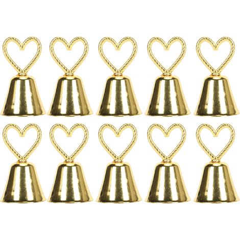 10 supports numérotés pour tables style européen, porte-cartes en forme de cloche innovants pour mariages et événements, couleur or (1/5)