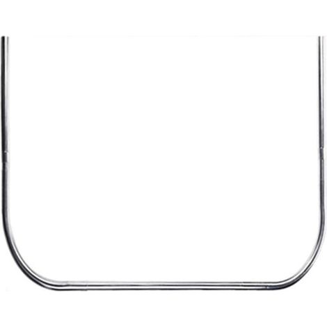 U förmige Duschvorhangstange 80 130 cm gebogene Stange aus