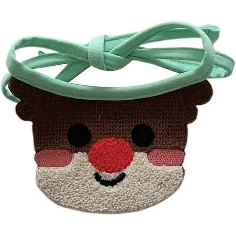 Bandana coloré pour chat ou chien, serviette de salive mignonne, collier pour chat style festival - motif élan (1/5)