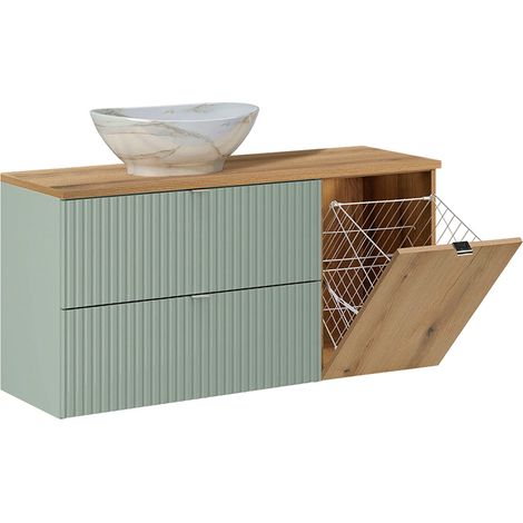 Mobile bagno con lavabo Jade verde 120cm (1/5)
