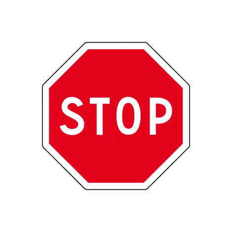 SIGNAL D'INTERSECTION ET PRIORITÉ - TYPE AB - STOP (AB4) - 600 x 600 mm