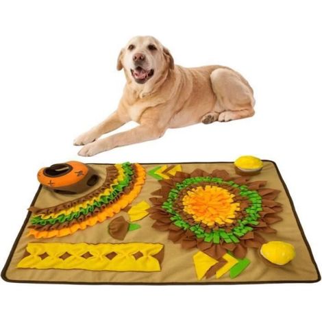 Tapis De Fouille Chien - 60 X 40 Cm - Pour Stimulation Cognitive Et Ralentissement De La Mangeoire - Lavable En Machine - 1 Pièce (1/4)