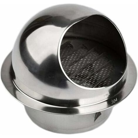 Grille Ventilation 150 mm Grille Aeration Inox Haute Qualité Grille Aération Extérieur Avec Moustiquaire Protège la Façade et Empêche l'entrée d'air Froid / Grille Inox (1/4)