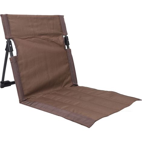 Fauteuil de camping pliable léger confortable chaise paresseuse individuelle avec dossier pour pêche randonnée extérieur marron (1/5)