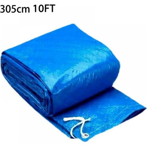 Couverture Solaire Ronde pour Piscine Hors Sol 6-12FT, Anti-Poussière, Protège des Feuilles et Débris, Imperméable, Résistante aux UV, Lot de 1 (1/3)