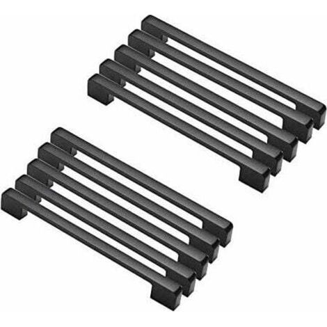 10pcs poignée meuble entraxe 192mm-poignée porte cuisine noire poignee barre meuble poignee de cuisine noire (1/5)