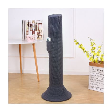 Gray dust cover suitable for floor fans, tower fans, and oscillating tower fans. (1/4)