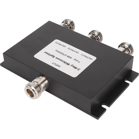 Diviseur de Puissance TV 3 Sorties Professionnel 698‑2700MHz, Répartiteur Signal Antenne avec Connecteurs F Femelle, Haute Puissance 50W (1/5)